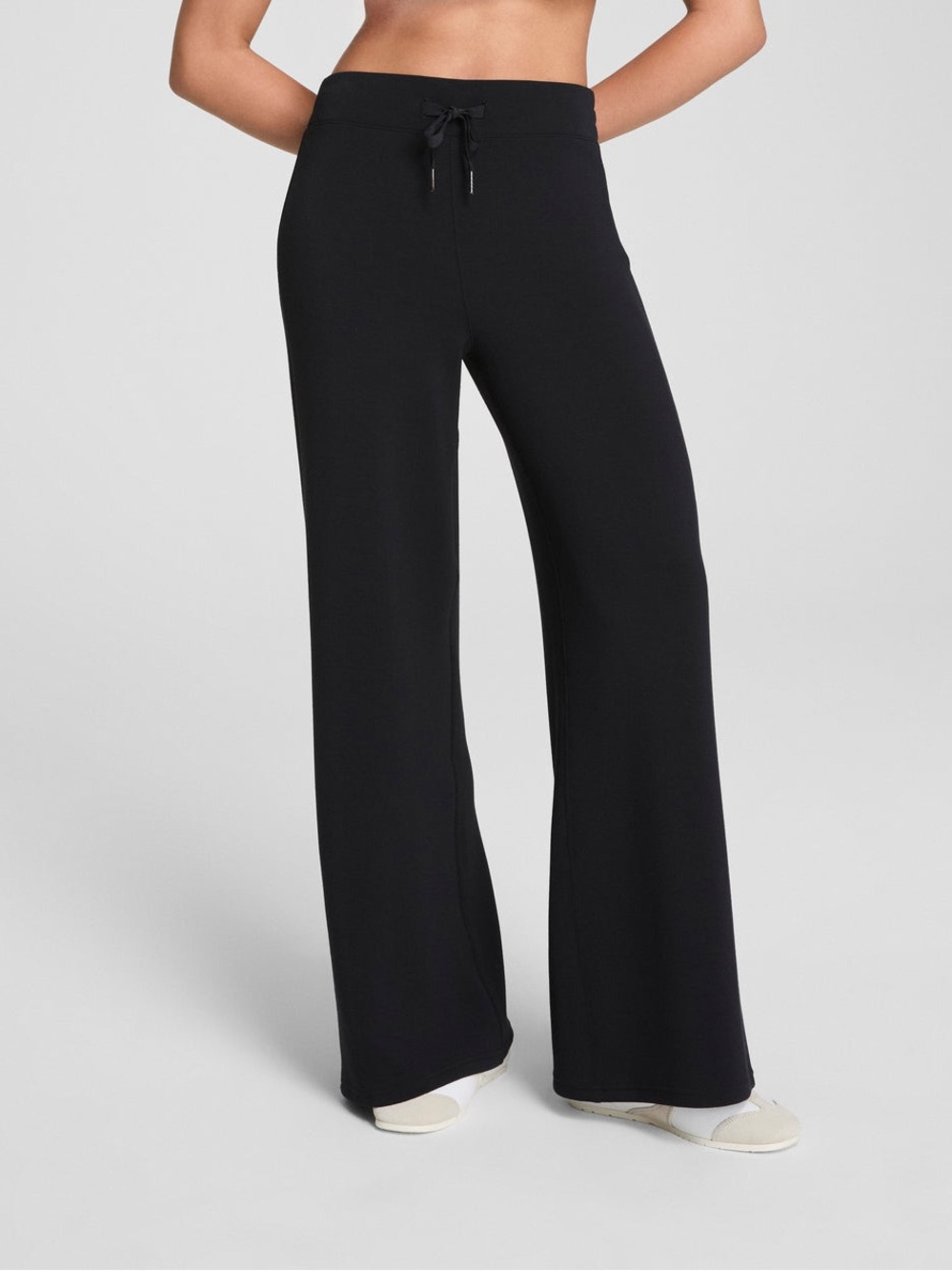 SPANX Black Wide-Leg Drawstring Lounge Pants in Medium Tall - Picture 5 of 12